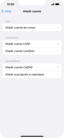 Pulsa Añadir cuenta de correo.