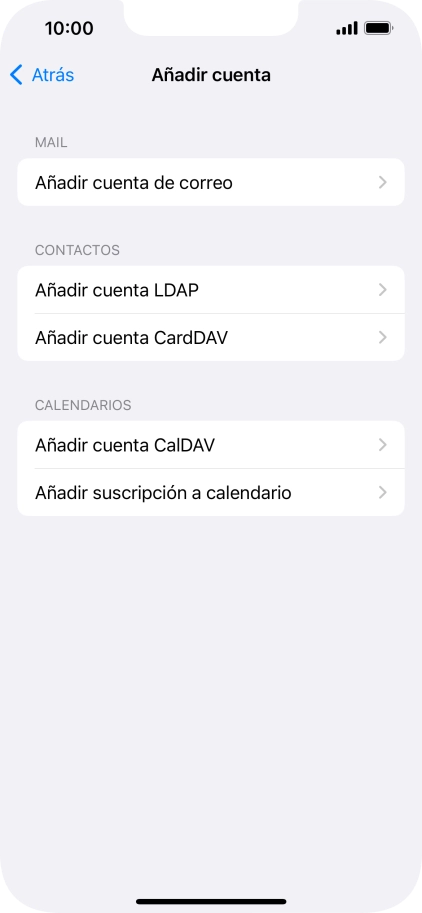 Pulsa Añadir cuenta de correo.