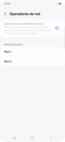Pulsa la red deseada.