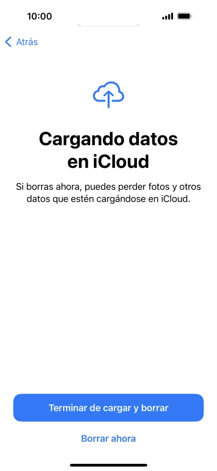 Pulsa Borrar ahora.