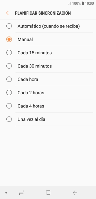 Pulsa el ajuste deseado.