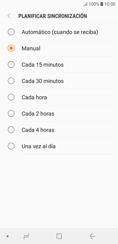 Pulsa el ajuste deseado.