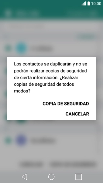 Pulsa COPIA DE SEGURIDAD.