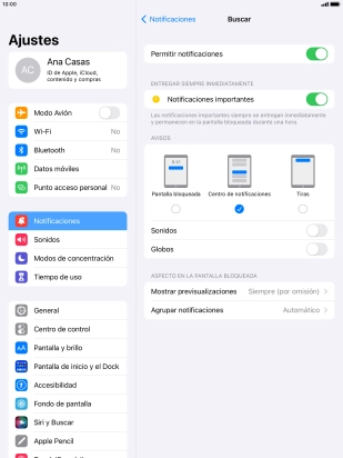 Pulsa el indicador junto a 