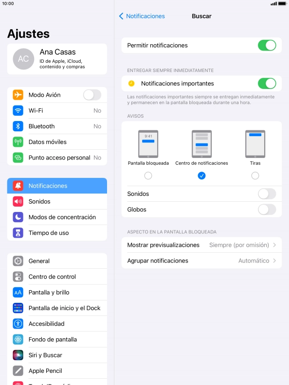 Pulsa el indicador junto a 