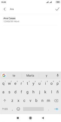 Pulsa el contacto deseado.