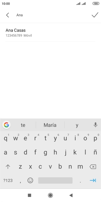 Pulsa el contacto deseado.