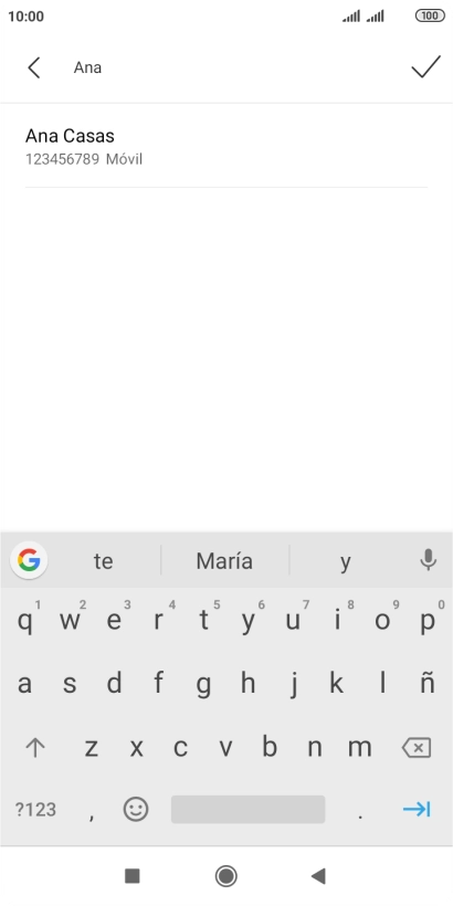 Pulsa el contacto deseado.
