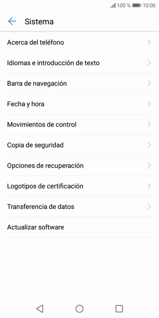 Pulsa Actualizar software. Si hay una versión de software nueva disponible, aparecerá ahora en la pantalla. Sigue las indicaciones de la pantalla para actualizar el software del teléfono.
