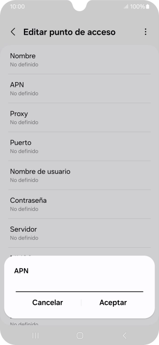 Introduce airtelwap.es y pulsa Aceptar.