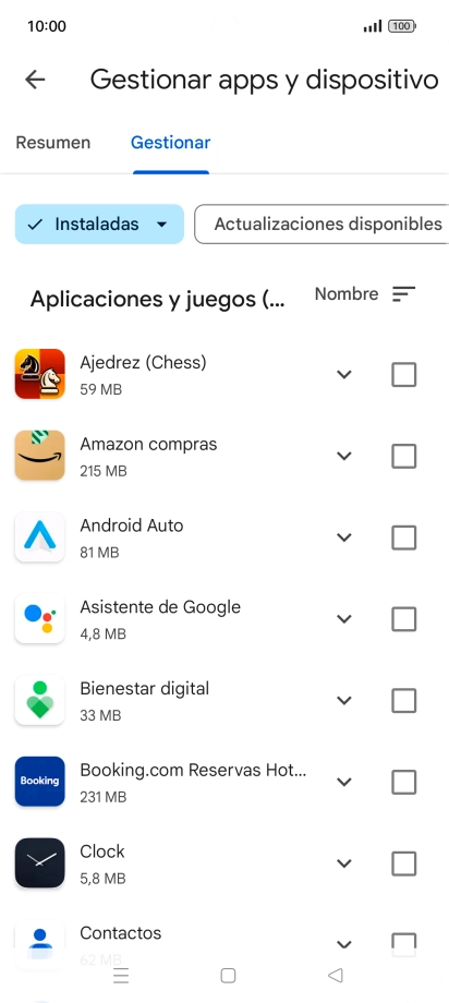 Pulsa la app deseada.