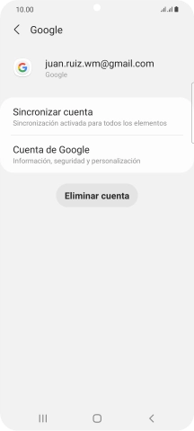 Pulsa Sincronizar cuenta.