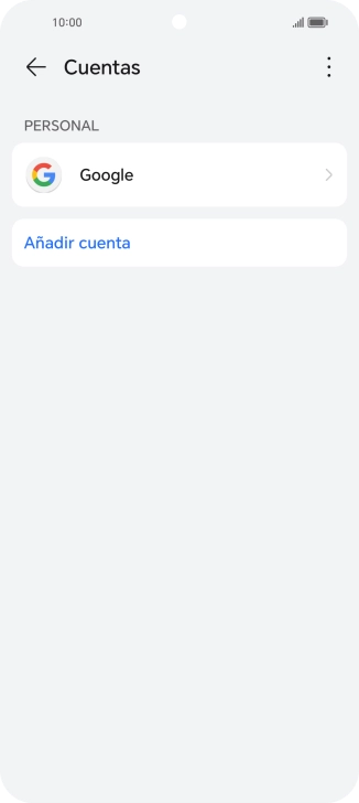 Pulsa Añadir cuenta.