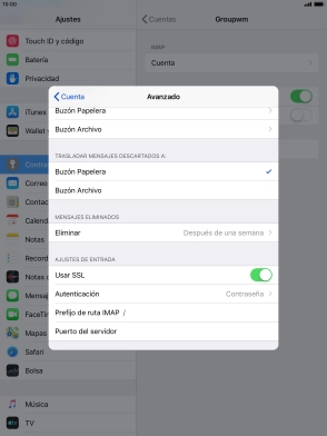 Pulsa el indicador junto a 