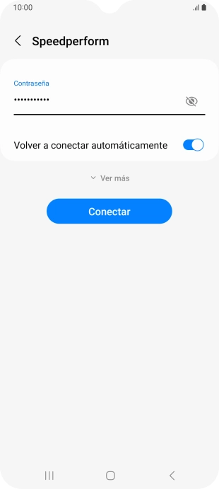 Introduce la contraseña de la red wifi y pulsa Conectar.