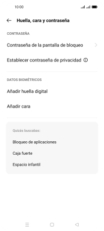 Pulsa Contraseña de la pantalla de bloqueo e introduce el código de seguridad extra que has creado anteriormente.