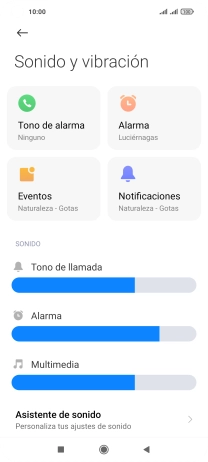 Pulsa Tono de alarma.