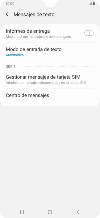 Pulsa Centro de mensajes.