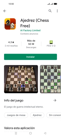 Pulsa Instalar y sigue las indicaciones de la pantalla para instalar la app.