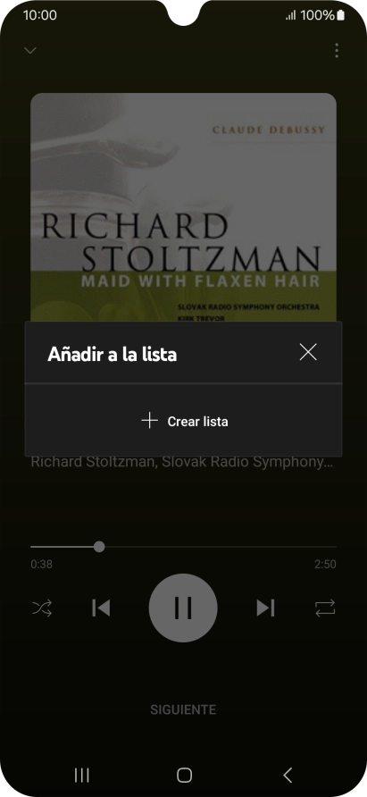 Pulsa Crear lista.