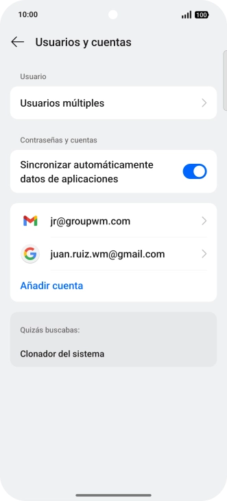 Pulsa el indicador junto a 