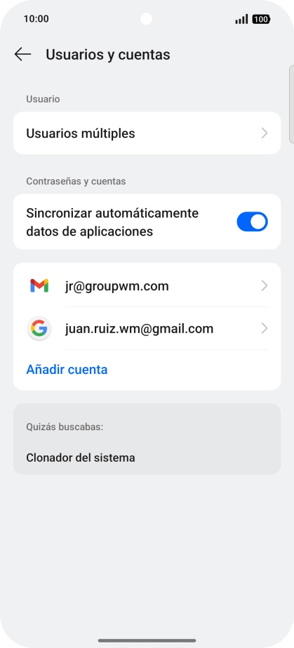 Pulsa el indicador junto a 