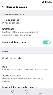 Pulsa Tipo de bloqueo.