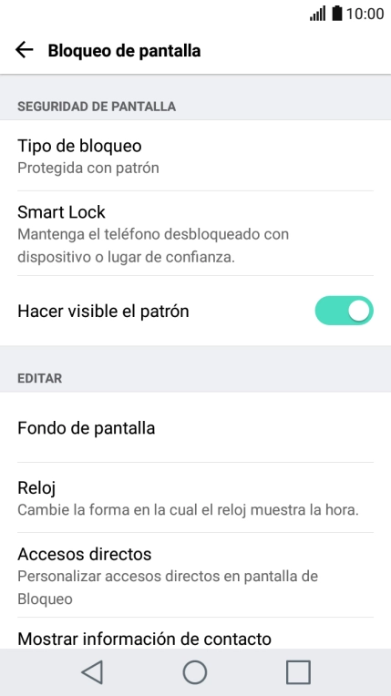 Pulsa Tipo de bloqueo.