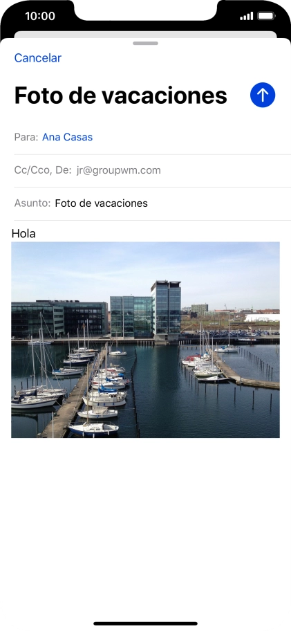 Pulsa el icono de enviar.