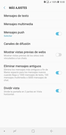 Pulsa Mensajes de texto.