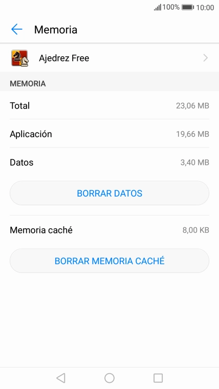 Pulsa BORRAR MEMORIA CACHÉ.