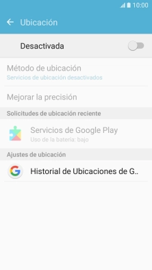 Pulsa el indicador para activar o desactivar la función.