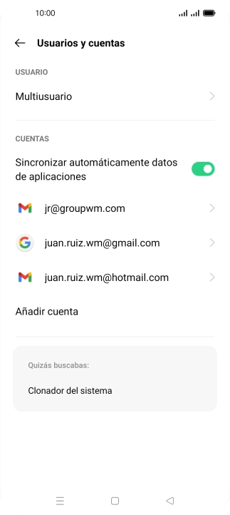 Pulsa el indicador junto a 