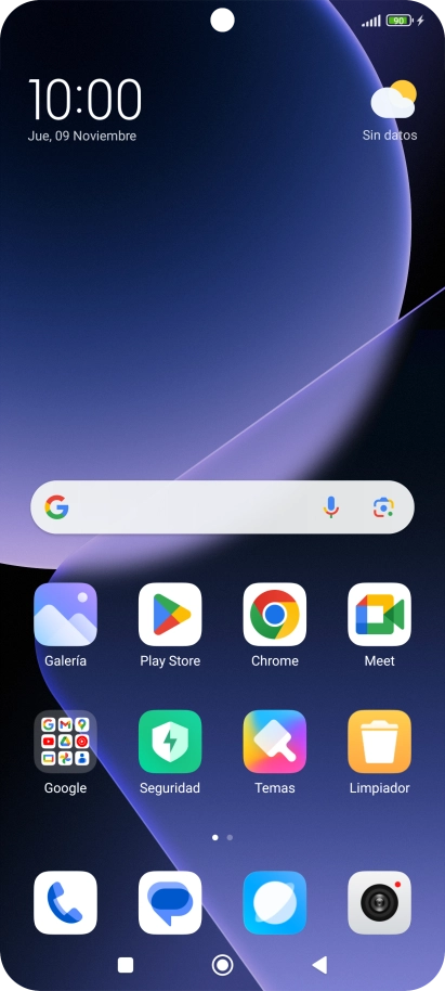 Cuando el icono de carga de batería aparece en la pantalla, el teléfono se está cargando.