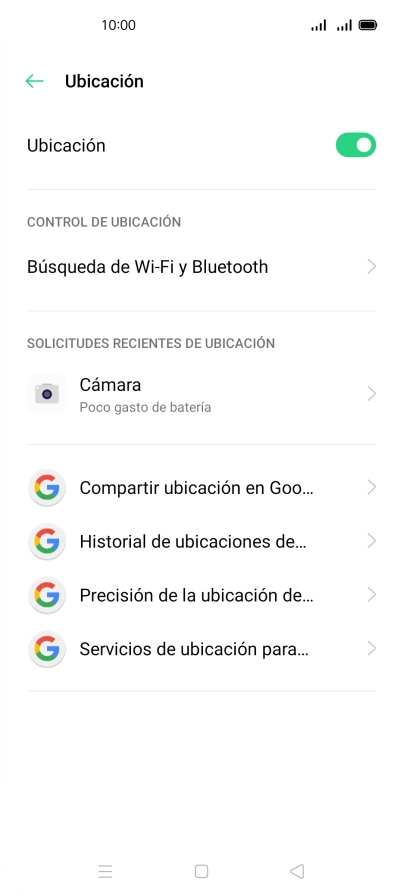 Pulsa Precisión de la ubicación de....