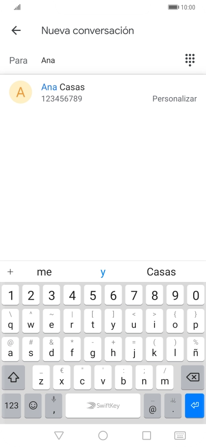 Pulsa el contacto deseado.