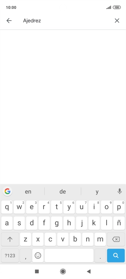 Introduce el nombre del tema o de la app y pulsa el icono de búsqueda.