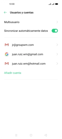 Pulsa el indicador junto a 