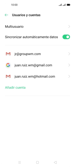 Pulsa el indicador junto a 