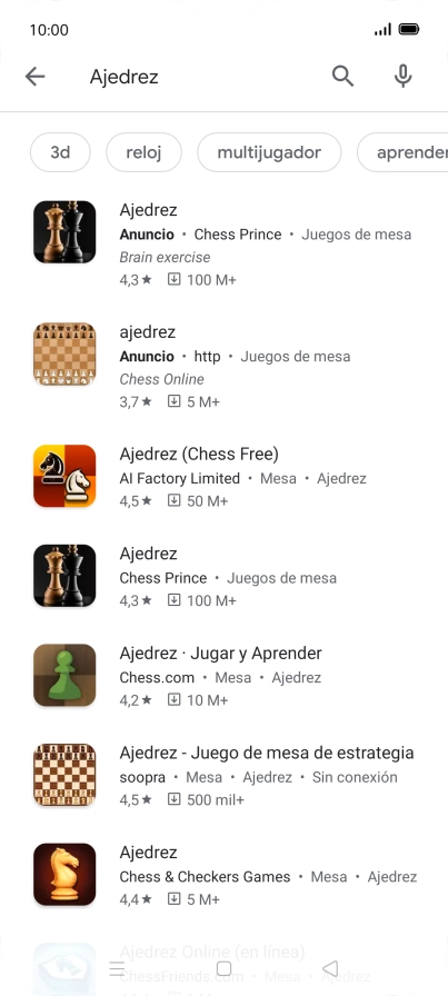 Pulsa la app deseada.