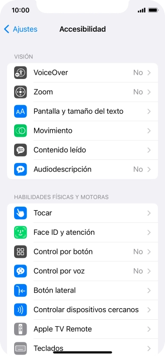Pulsa una categoría bajo 