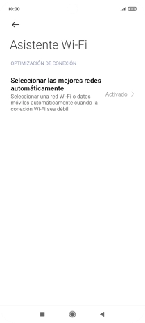 Pulsa Seleccionar las mejores redes automáticamente.