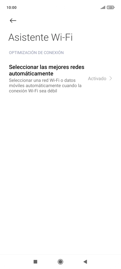 Pulsa Seleccionar las mejores redes automáticamente.
