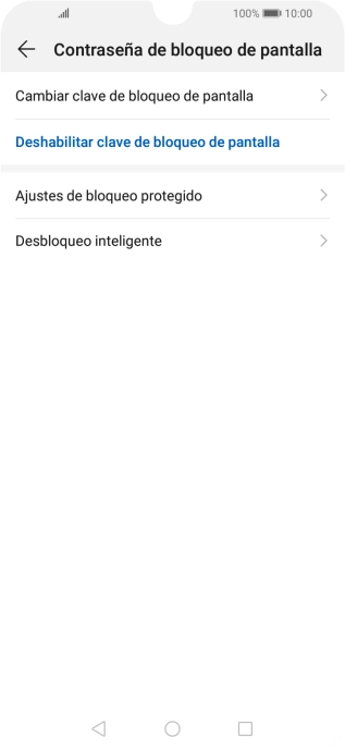 Pulsa Deshabilitar clave de bloqueo de pantalla.