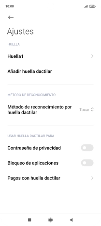 Pulsa  el indicador junto a los ajustes deseados para activarlos o desactivarlos.