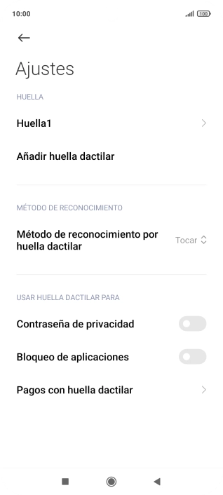 Pulsa  el indicador junto a los ajustes deseados para activarlos o desactivarlos.