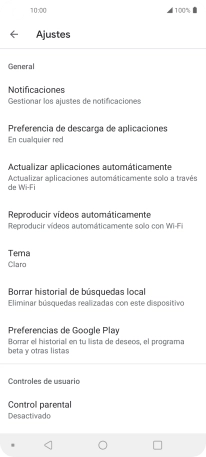 Pulsa Actualizar aplicaciones automáticamente.