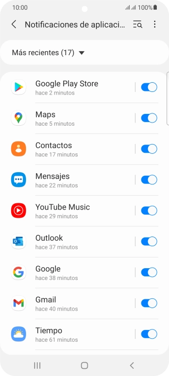 Pulsa la lista desplegable.