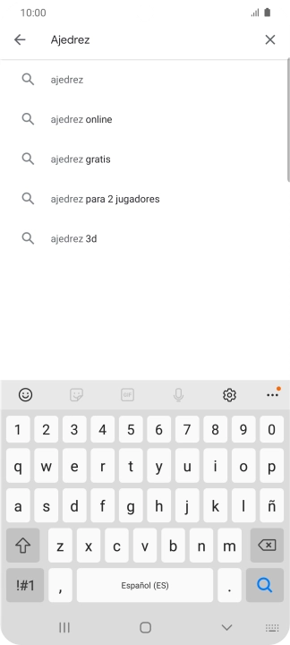 Introduce el nombre del tema o de la app y pulsa el icono de búsqueda.