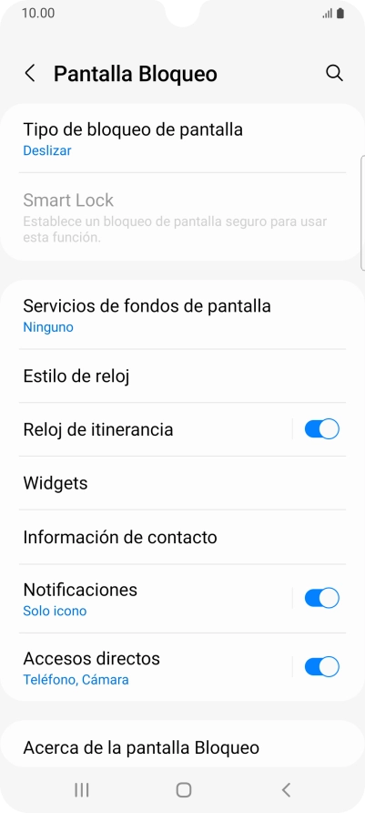 Pulsa Tipo de bloqueo de pantalla.